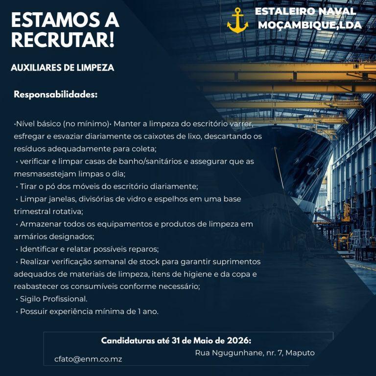 Vaga – Auxiliar de Limpeza