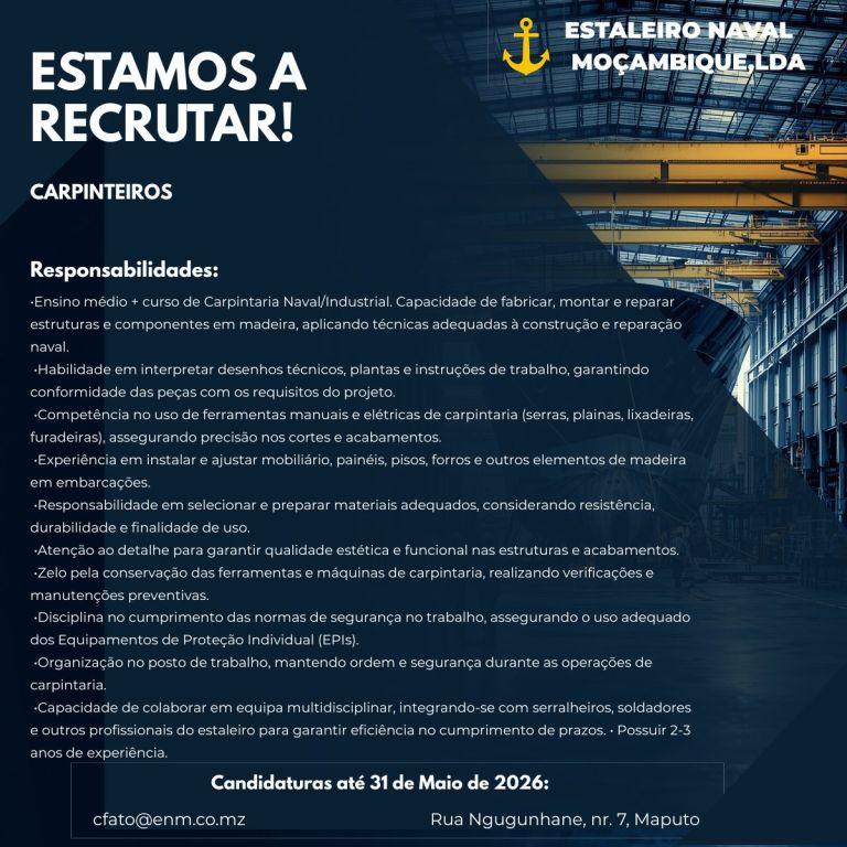 Vagas – Carpinteiros