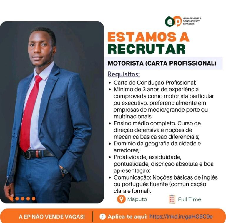 Job – DRIVER (PROFESSIONAL LICENSE)