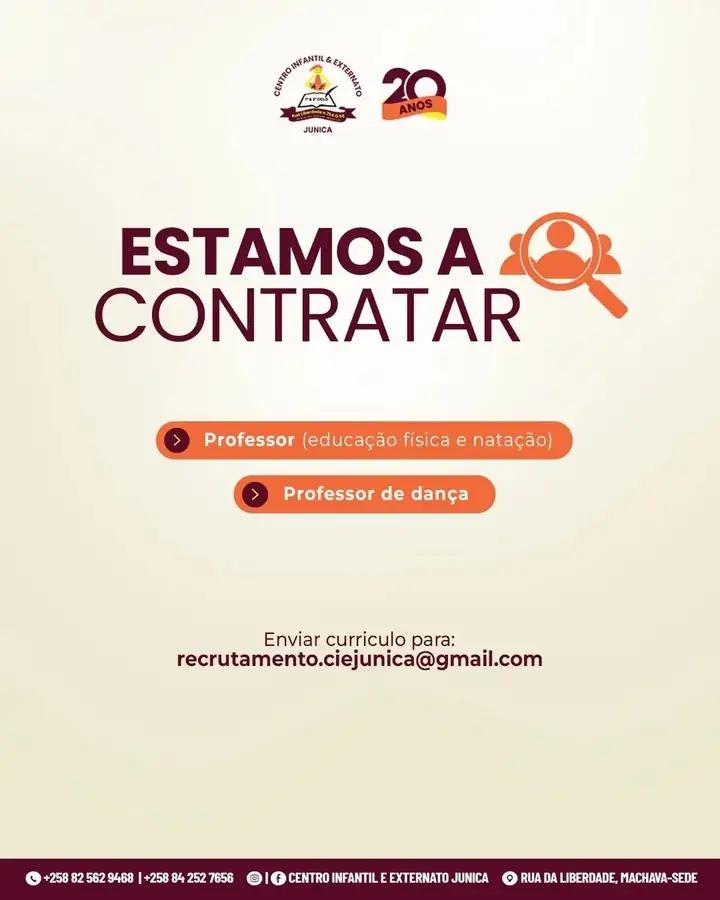 O Centro Infantil e Externato Junica está a recrutar professores